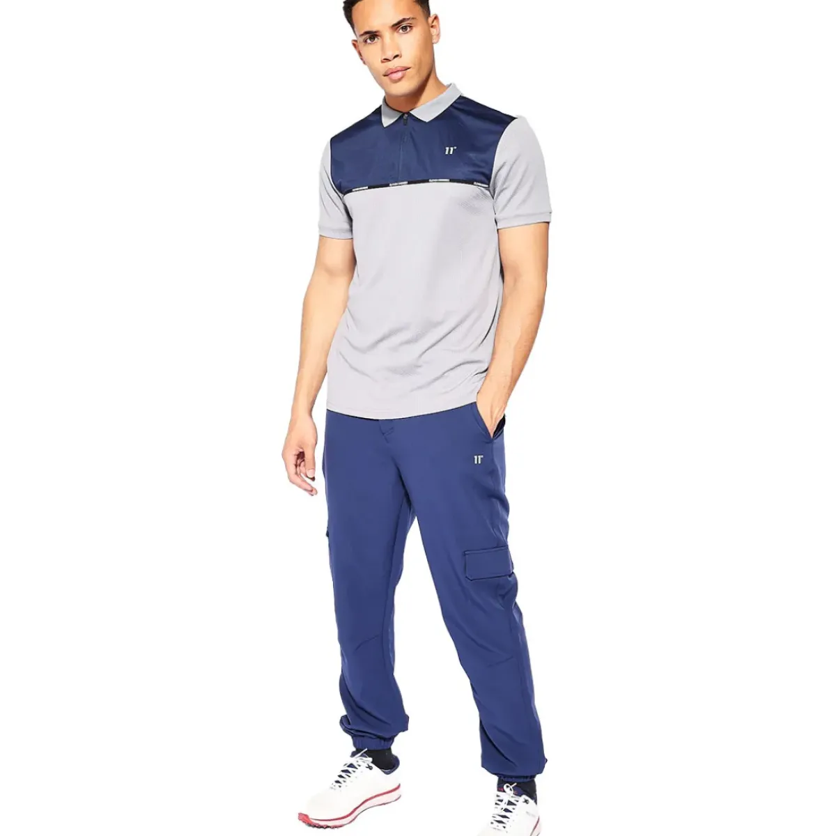 Hot Men's Taped Zip Golf Polo Shirt Men's Polo Shirts