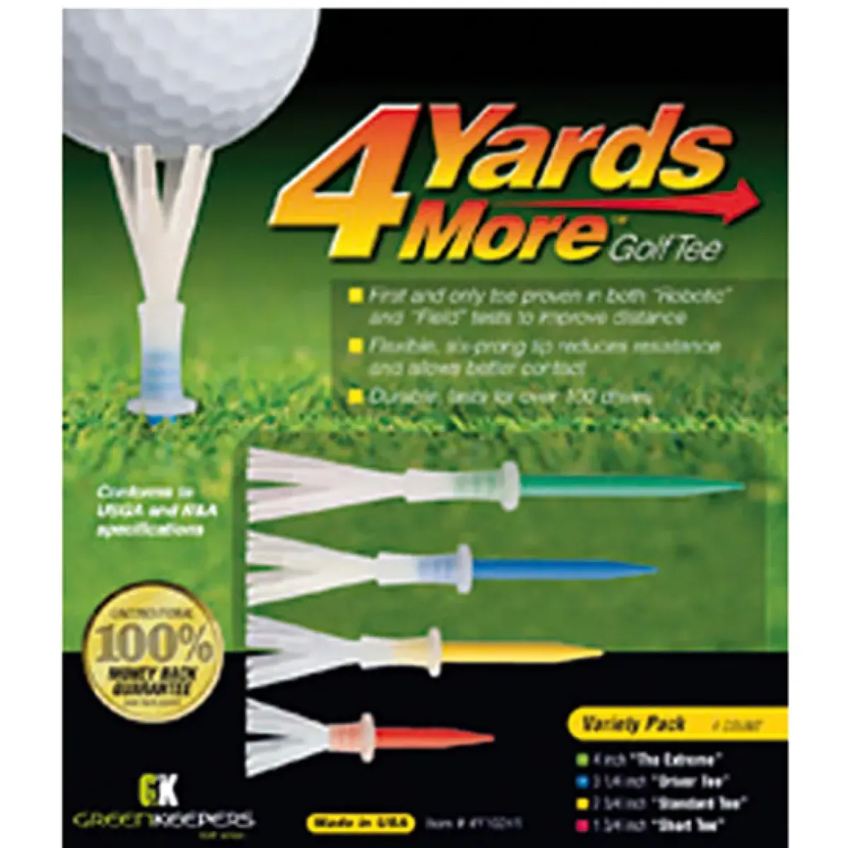 Outlet Variety Golf Tees - 4 Pack Golf Tees