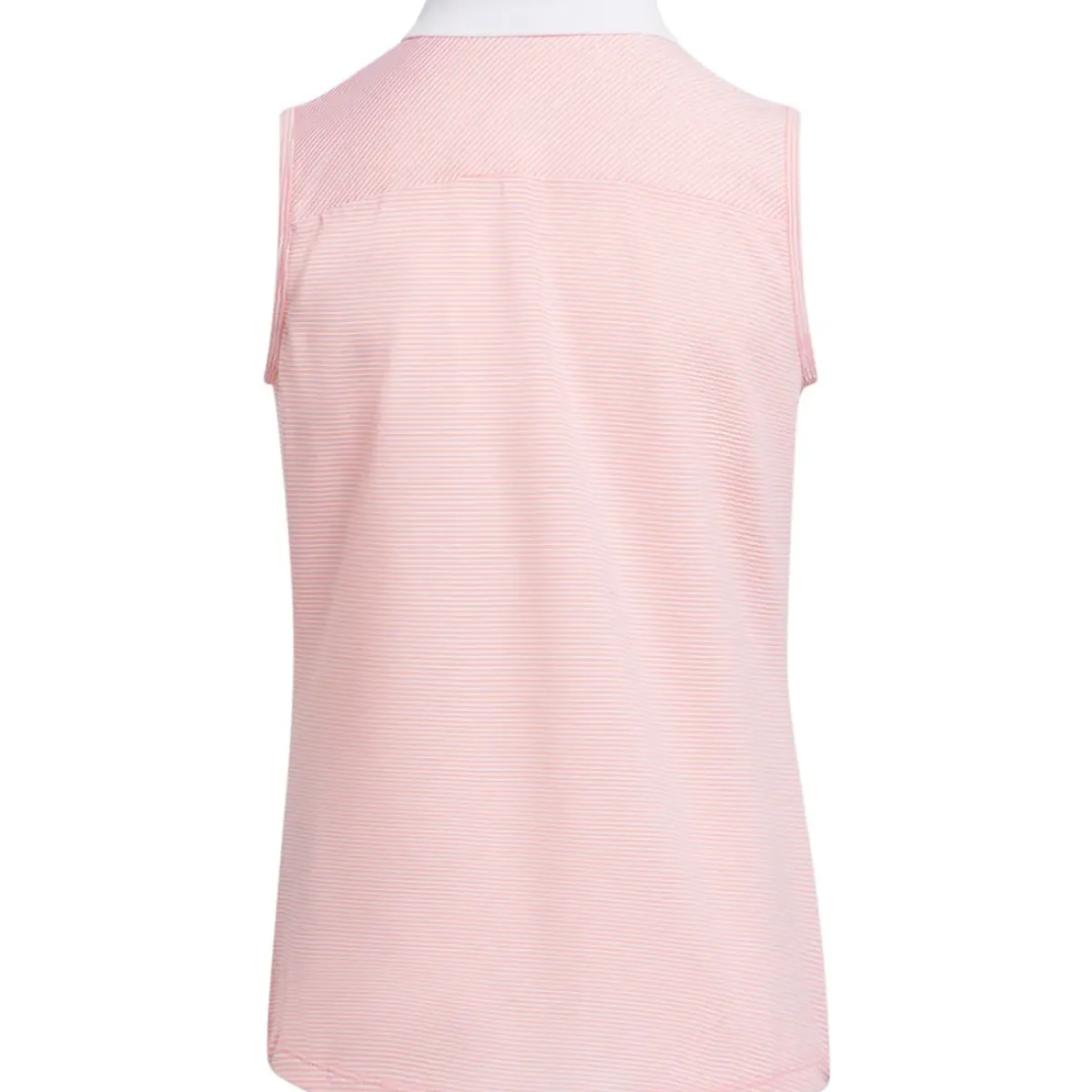 adidas Junior Girls Ottoman Striped Sleeveless Golf Polo Shirt Junior Polo Shirts