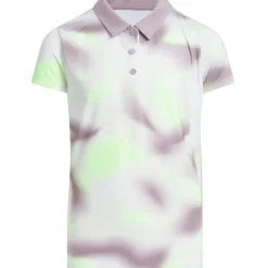 Hot adidas Junior Girls Ultimate All-Over Print Golf Polo Shirt Junior Polo Shirts