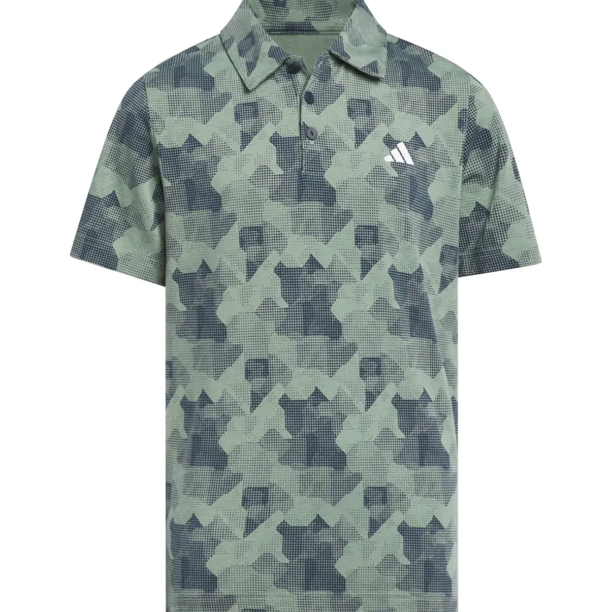 adidas Junior Printed Scripted Golf Polo Shirt Junior Polo Shirts