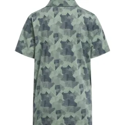 adidas Junior Printed Scripted Golf Polo Shirt Junior Polo Shirts