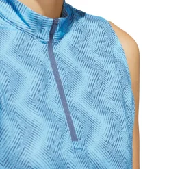 Online adidas Ladies Ultimate365 Ottoman Print Sleeveless Golf Polo Shirt Ladies Polo Shirts