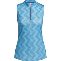 Online adidas Ladies Ultimate365 Ottoman Print Sleeveless Golf Polo Shirt Ladies Polo Shirts