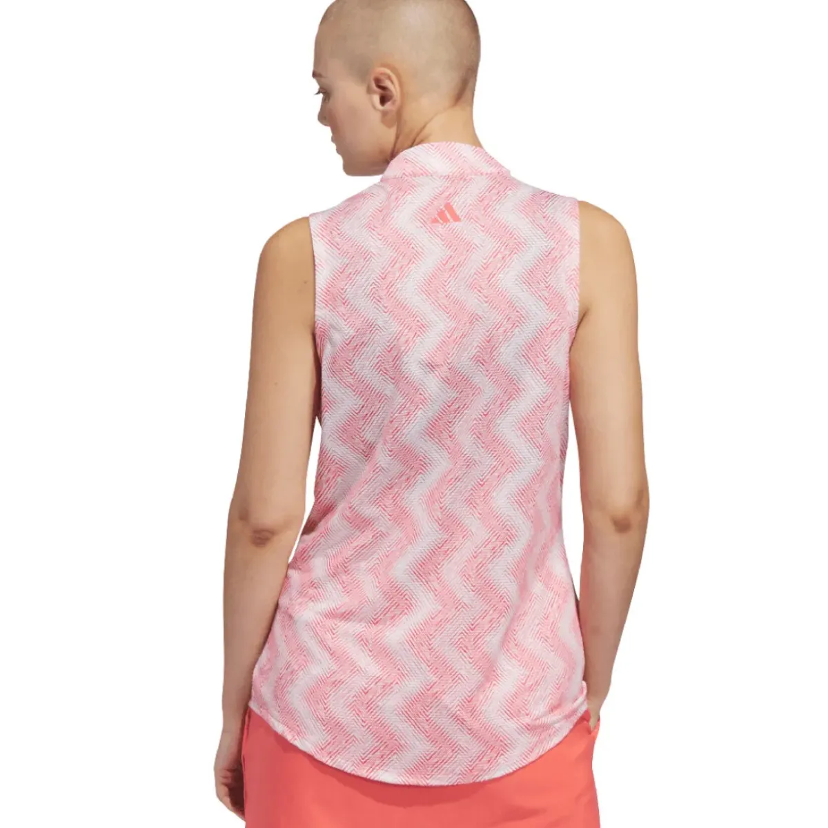 Online adidas Ladies Ultimate365 Ottoman Print Sleeveless Golf Polo Shirt Ladies Polo Shirts