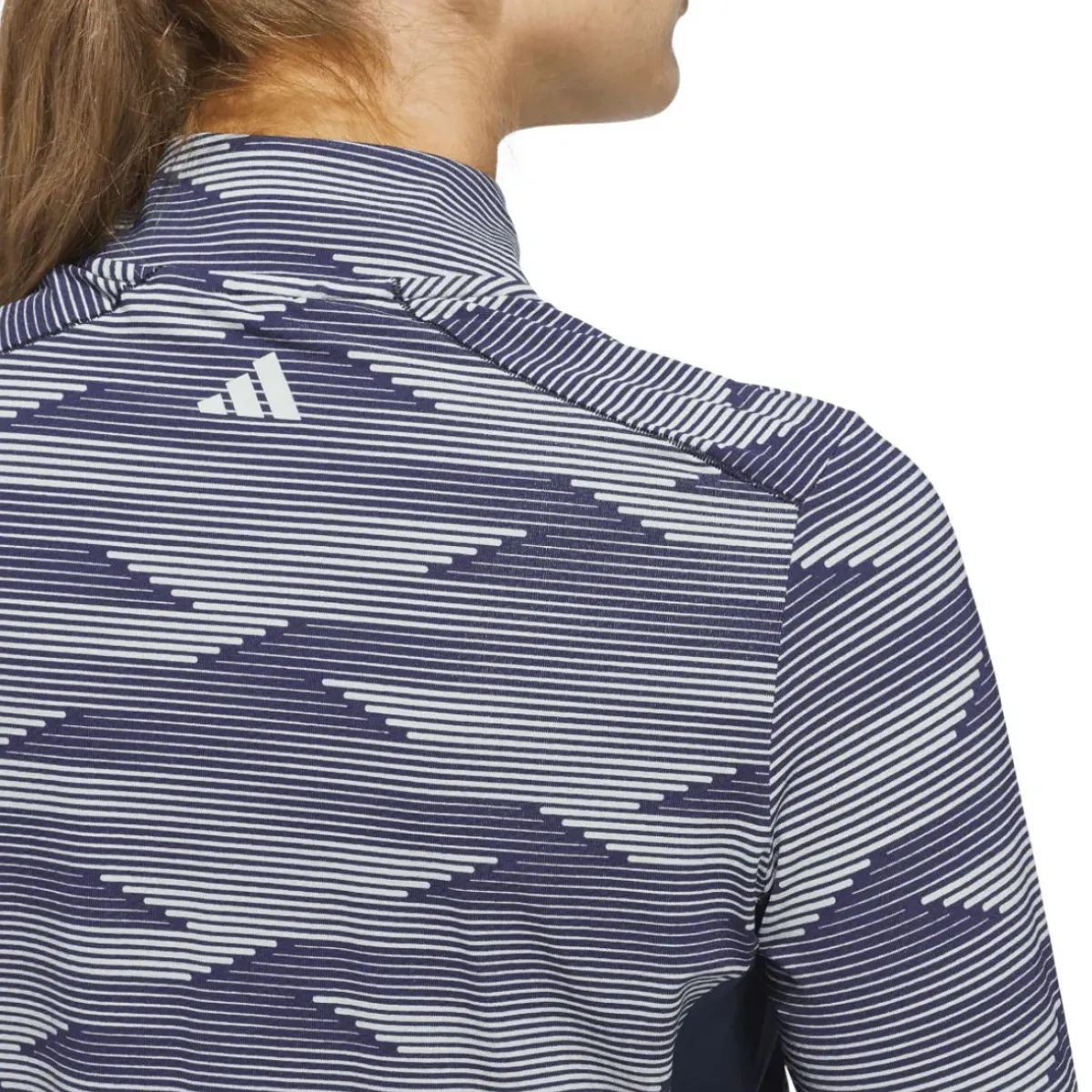 Online adidas Ladies Ultimate365 Printed Quarter Zip Mock Golf Mid Layer Ladies Midlayers|Men's Midlayers