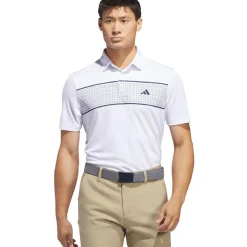 New adidas Men's Core Chest Stripe Golf Polo Shirt Men's Polo Shirts