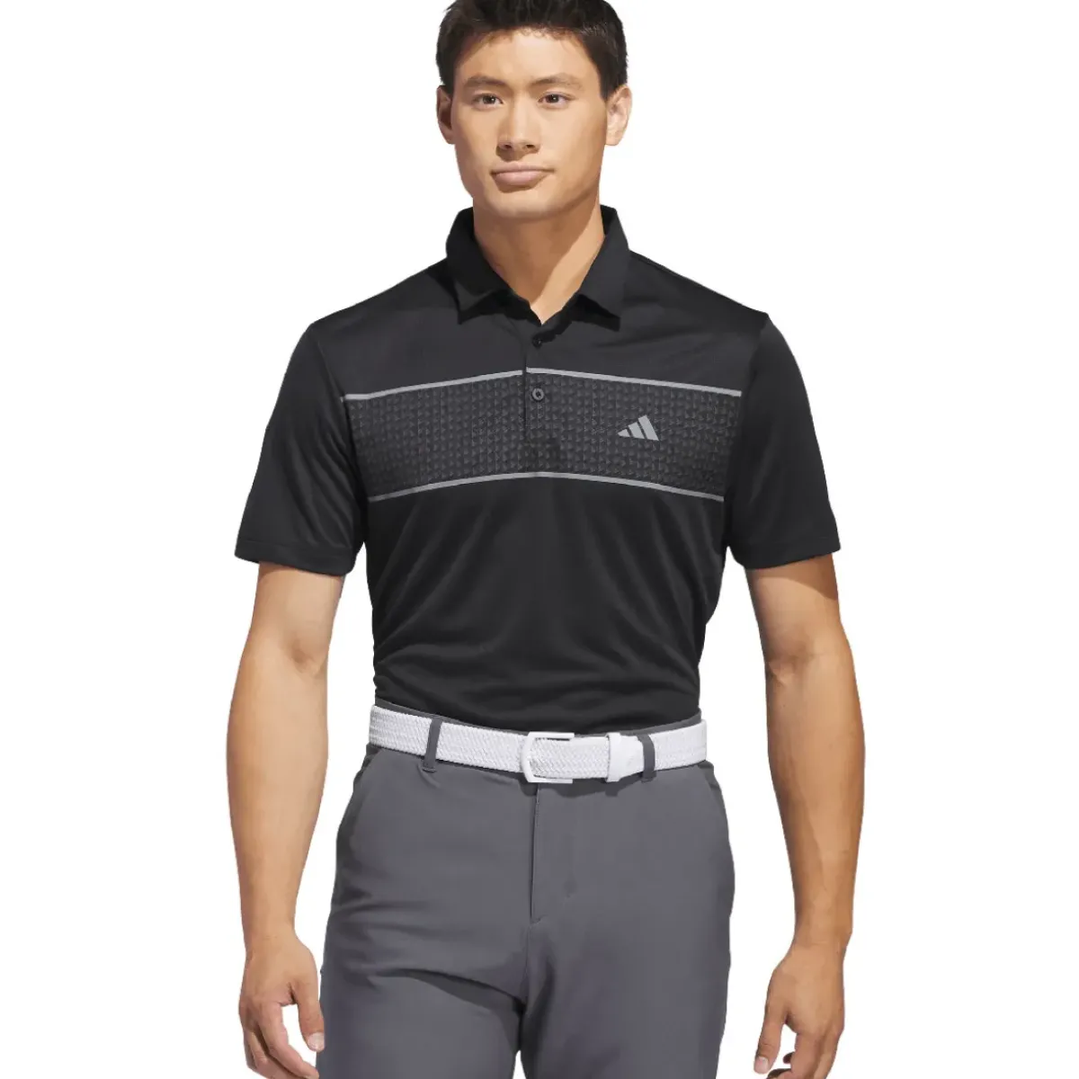 adidas Men's Core Chest Stripe Golf Polo Shirt Men's Polo Shirts