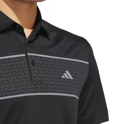 adidas Men's Core Chest Stripe Golf Polo Shirt Men's Polo Shirts