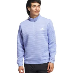Discount adidas Men's DWR Textured Quarter Zip Golf Mid Layer Men's Sweaters|Men's Midlayers