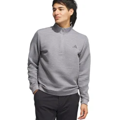adidas Men's DWR Textured Quarter Zip Golf Mid Layer Men's Sweaters|Men's Midlayers