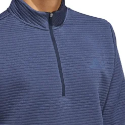 adidas Men's DWR Textured Quarter Zip Golf Mid Layer Men's Sweaters|Men's Midlayers