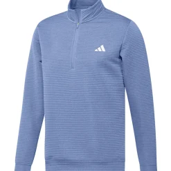 adidas Men's DWR Textured Quarter Zip Golf Mid Layer Men's Sweaters|Men's Midlayers