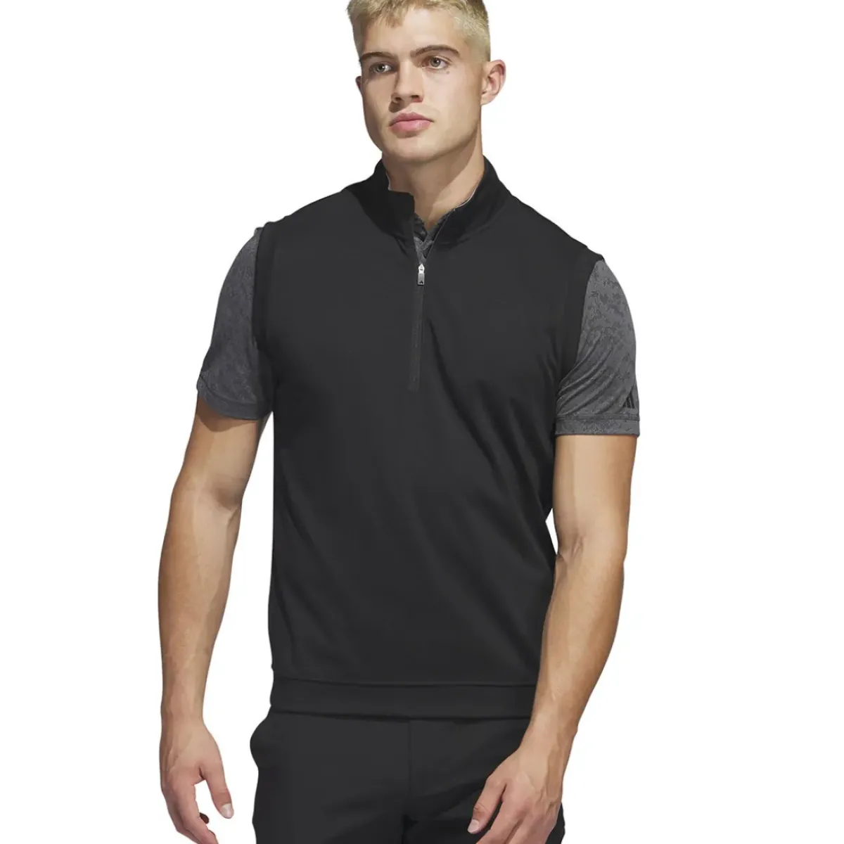 Clearance adidas Men's Elevated Quarter Zip Golf Vest Men's Sweaters|Men's Gilets