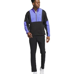 New adidas Men's Go-To DWR Hybrid Half Zip Golf Mid Layer Men's Sweaters|Men's Midlayers