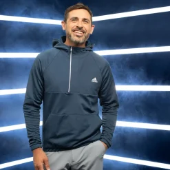 Best adidas Men's Half Zip Fleece Hooded Golf Midlayer Men's Sweaters|Men's Midlayers