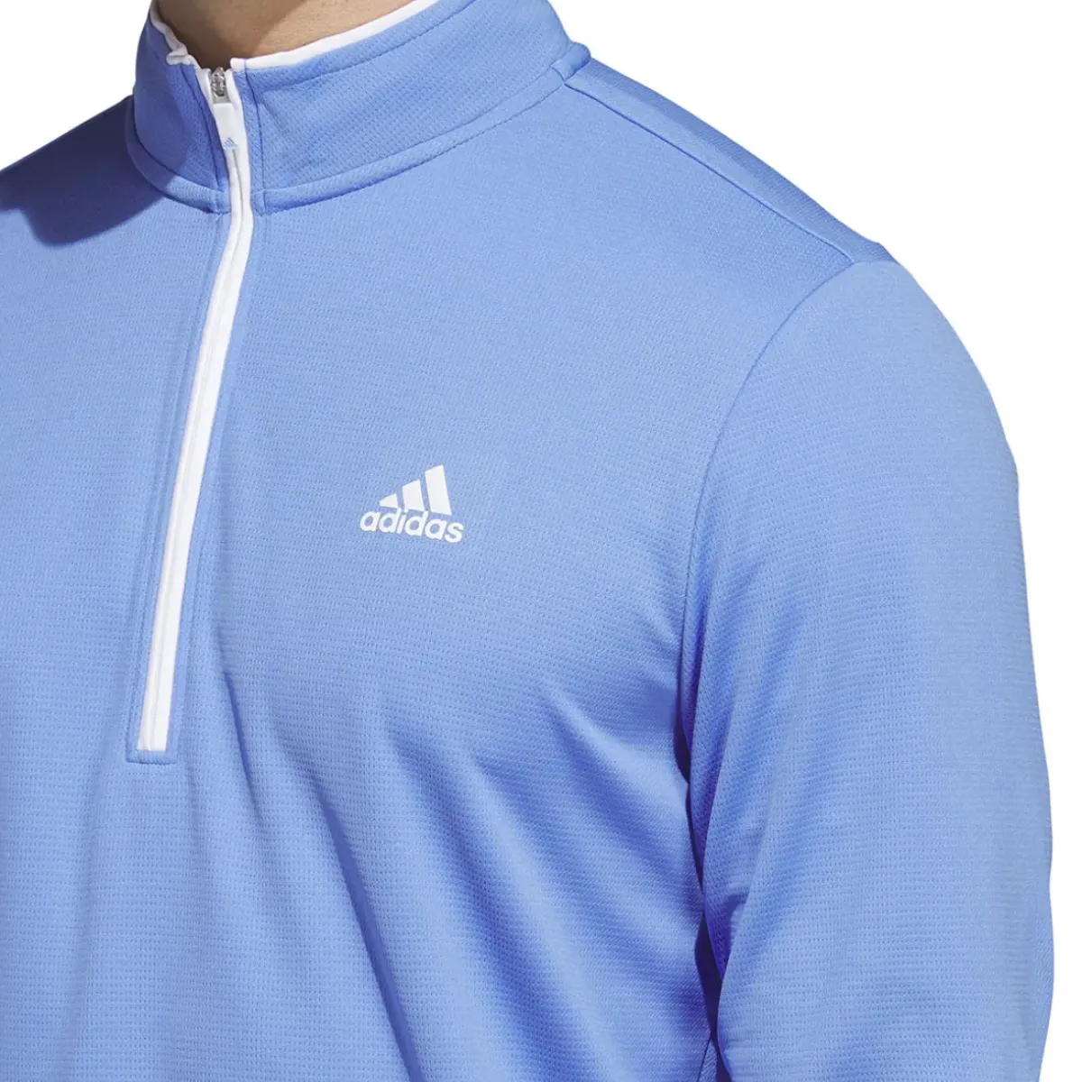 adidas Men's PRIMEGREEN UPF Half Zip Golf Midlayer Men's Sweaters|Men's Midlayers