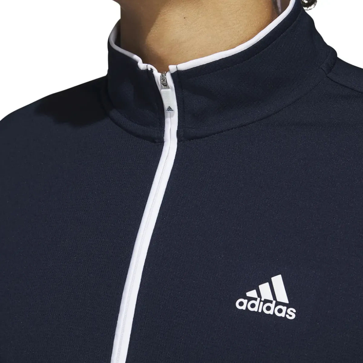 adidas Men's PRIMEGREEN UPF Half Zip Golf Midlayer Men's Sweaters|Men's Midlayers
