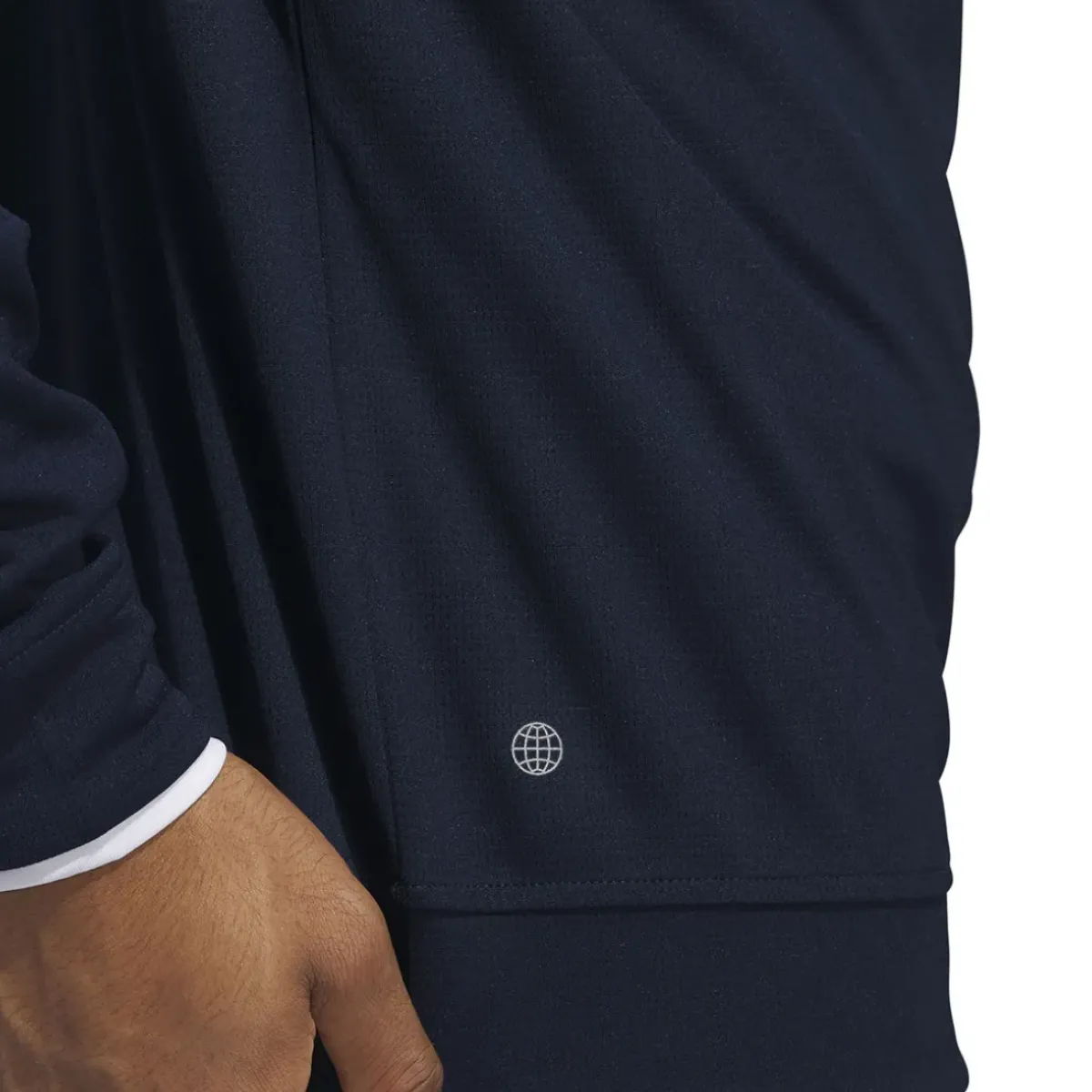 adidas Men's PRIMEGREEN UPF Half Zip Golf Midlayer Men's Sweaters|Men's Midlayers