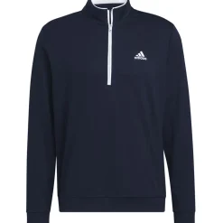 adidas Men's PRIMEGREEN UPF Half Zip Golf Midlayer Men's Sweaters|Men's Midlayers