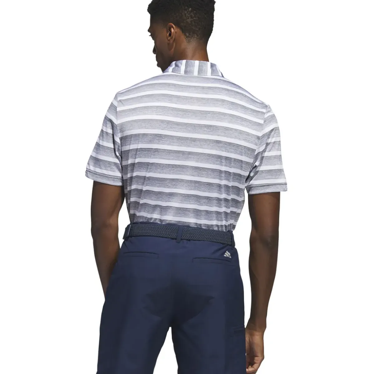 Outlet adidas Men's Two-Colour Striped Golf Polo Shirt Men's Polo Shirts