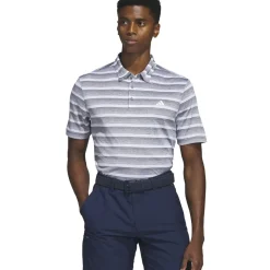 Hot adidas Men's Two-Colour Striped Golf Polo Shirt Men's Polo Shirts