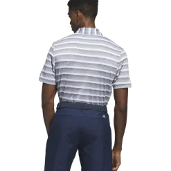 Hot adidas Men's Two-Colour Striped Golf Polo Shirt Men's Polo Shirts