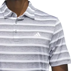 Hot adidas Men's Two-Colour Striped Golf Polo Shirt Men's Polo Shirts