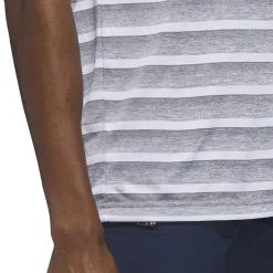 Hot adidas Men's Two-Colour Striped Golf Polo Shirt Men's Polo Shirts