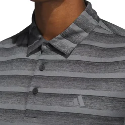 Hot adidas Men's Two-Colour Striped Golf Polo Shirt Men's Polo Shirts