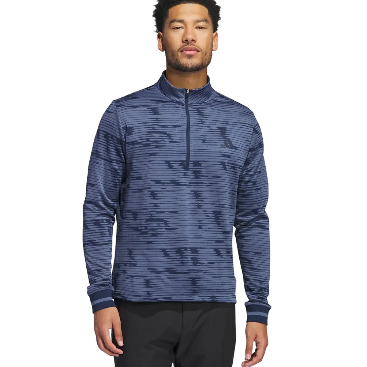 Outlet adidas Men's Ultimate365 Linear Stripe Quarter Zip Golf Mid Layer Men's Sweaters|Men's Midlayers