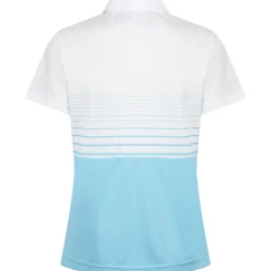 Clearance Ladies Soft Stripe Stretch Golf Polo Shirt Ladies Polo Shirts