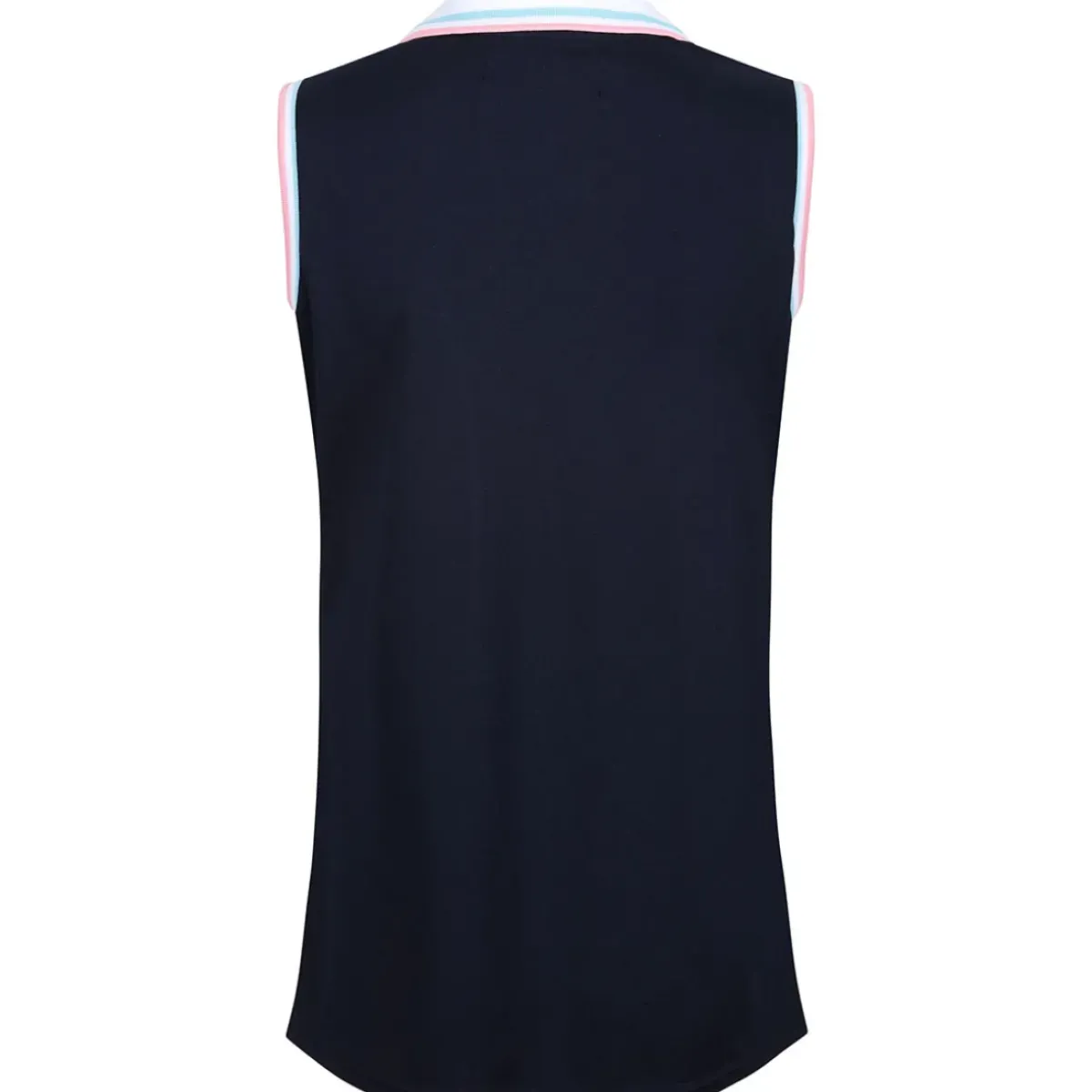 Outlet Ladies Tipped Sleeveless Stretch Golf Polo Shirt Ladies Polo Shirts