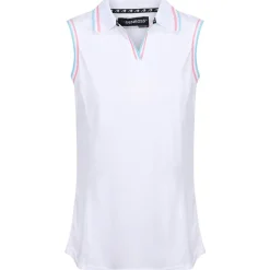 Outlet Ladies Tipped Sleeveless Stretch Golf Polo Shirt Ladies Polo Shirts