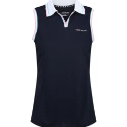 Hot Ladies Tipped Sleeveless Stretch Golf Polo Shirt Ladies Polo Shirts