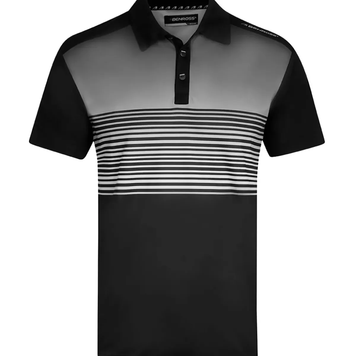 Outlet Men's Fade Stripe Stretch Golf Polo Shirt Men's Polo Shirts