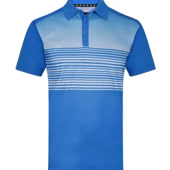 Outlet Men's Fade Stripe Stretch Golf Polo Shirt Men's Polo Shirts