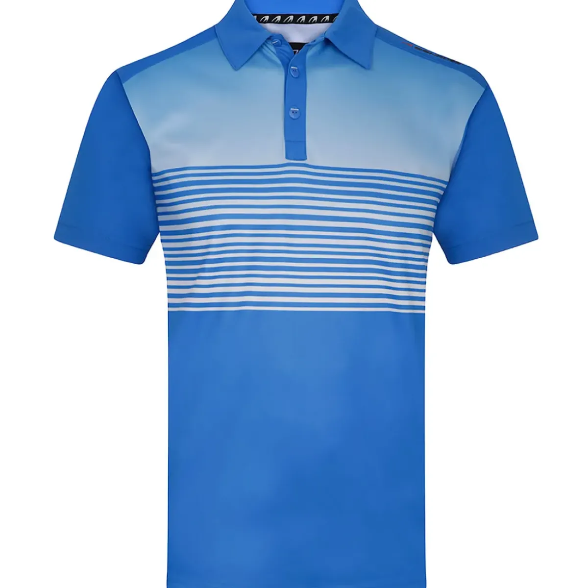 Outlet Men's Fade Stripe Stretch Golf Polo Shirt Men's Polo Shirts