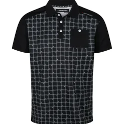 Hot Men's Grid Print Golf Polo Shirt Men's Polo Shirts