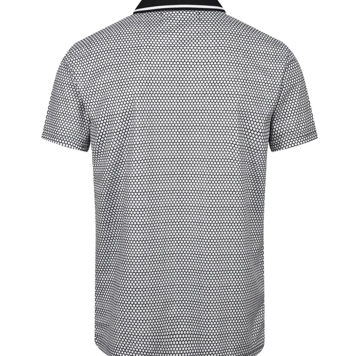 Online Men's Hex Print Stretch Golf Polo Shirt Men's Polo Shirts