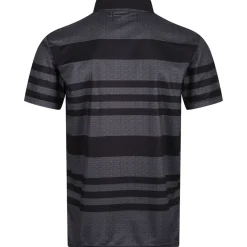 Hot Men's Marl Stripe Stretch Golf Polo Shirt Men's Polo Shirts