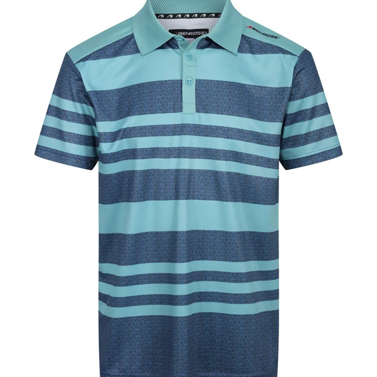 Hot Men's Marl Stripe Stretch Golf Polo Shirt Men's Polo Shirts