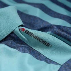 Hot Men's Marl Stripe Stretch Golf Polo Shirt Men's Polo Shirts