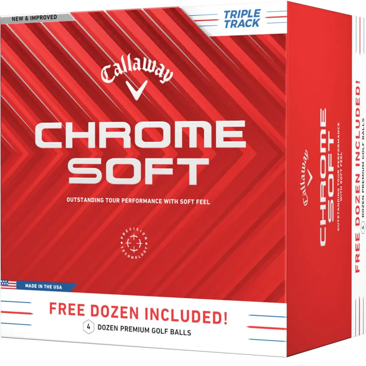 New Callaway Chrome Soft Triple Track 4 for 3 Golf Ball Pack Ladies Golf Balls