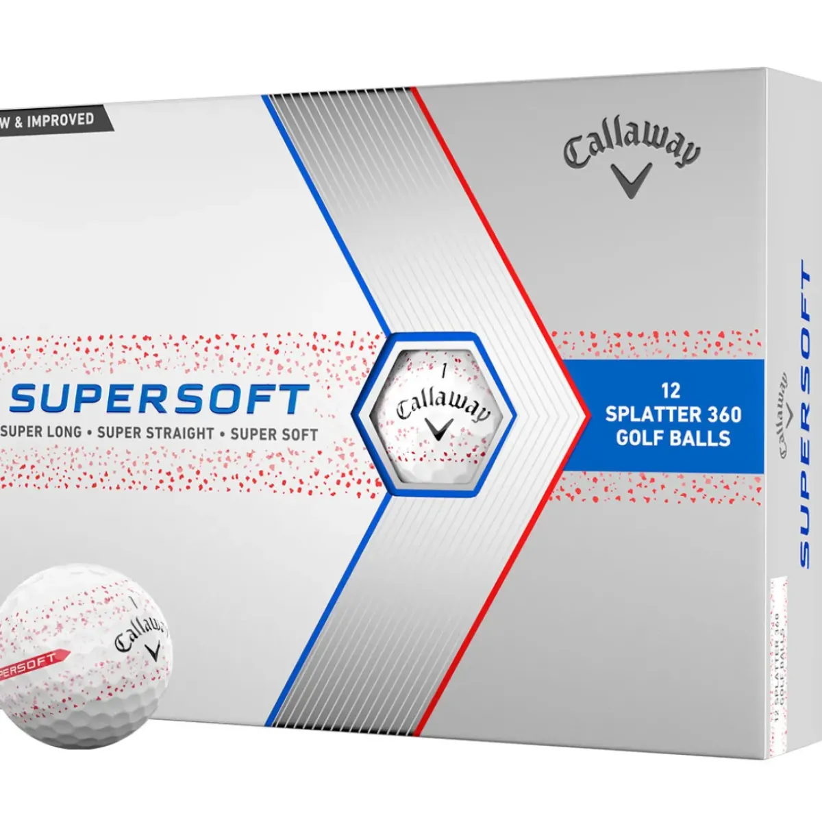 Hot Callaway Supersoft Splatter 12 Golf Ball Pack Ladies Golf Balls