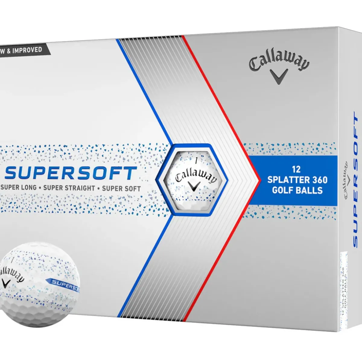 Hot Callaway Supersoft Splatter 12 Golf Ball Pack Ladies Golf Balls