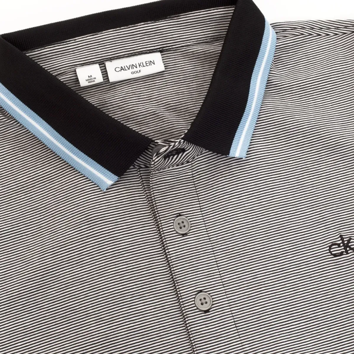 Men's Blade Mini Stripe Golf Polo Shirt Men's Polo Shirts