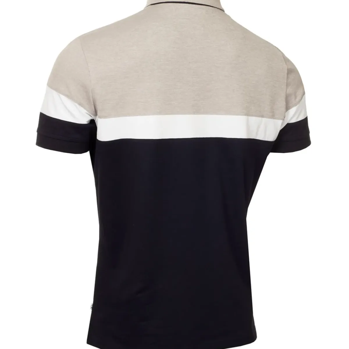 Online Men's Chest Stripe Block Golf Polo Shirt Men's Polo Shirts