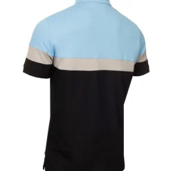 Online Men's Chest Stripe Block Golf Polo Shirt Men's Polo Shirts