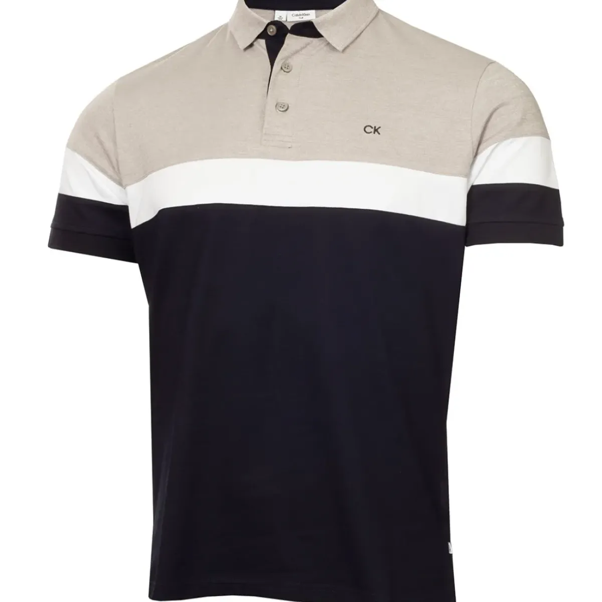 Men's Chest Stripe Block Golf Polo Shirt Men's Polo Shirts